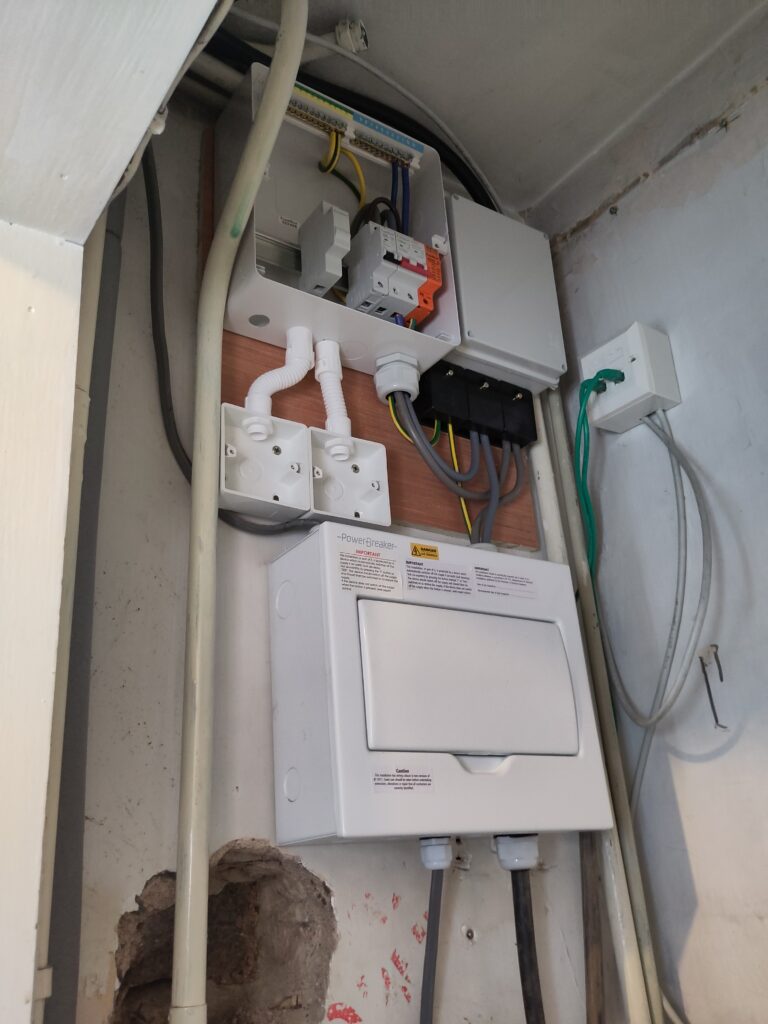 New electrical sub board in place.